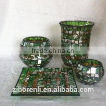 High Quality Mosaic Coloured Designer Glass Vase photo-5