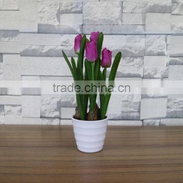 Plastic Artificial Tulip Flowers Bonsai for Home and Commercial Decoation photo-2
