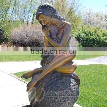 bronze foundry metal craft folk art nude woman bronze sculpture