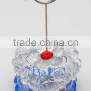 New Design Acrylic LED Lighting Heart Gift Box Card Holders for Desk Decor photo-4