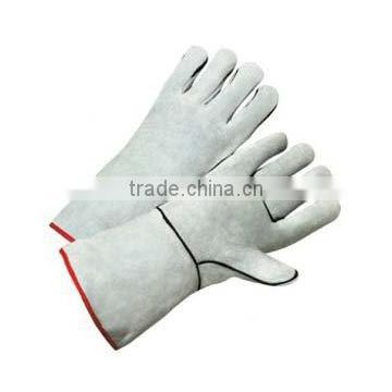 Grey cow split leather welding hand gloves ZM50-H