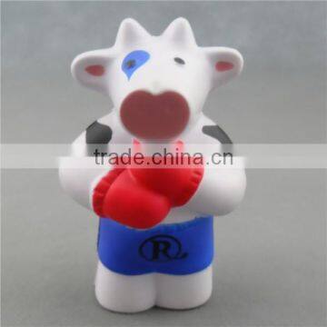 pu promotional gifts boxing cow shape antistress