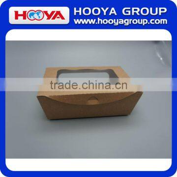 Disposable Brown Kraft Paper Fruit&salad Packing Box With PET Windows photo-4