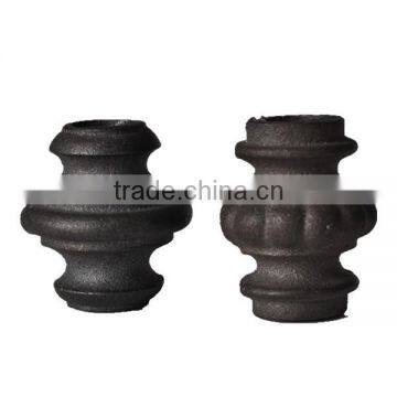 ornamental iron fence parts/collars and bushes,round base