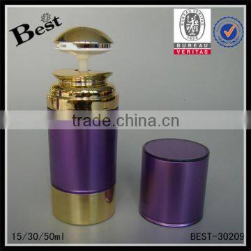 15 / 30 / 50ml New Products Fancy Purple Acrylic Cosmetic Bottle Golden UV Special Pump Lotion Acrylic Cosmetic Plastic Bottle photo-3