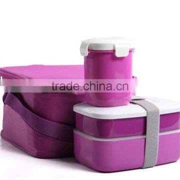Japanese Shape Bento Lunch Box With Mug & Insulated Tote Bag Picnic Lunchbox Container photo-2