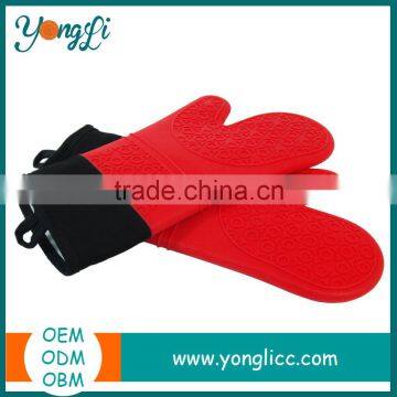 Wholesale Kitchen Cooking Work Gloves With Fingers - Heat Resistant Silicone Microwave Oven Gloves photo-4