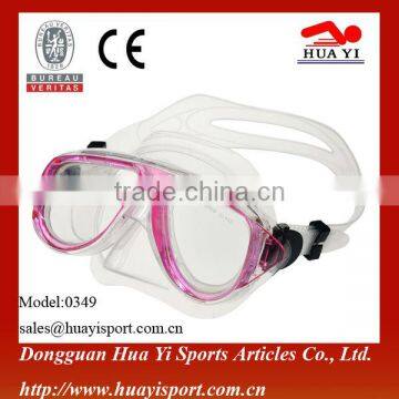 Clear safety lens transparent strap silicone diving mask