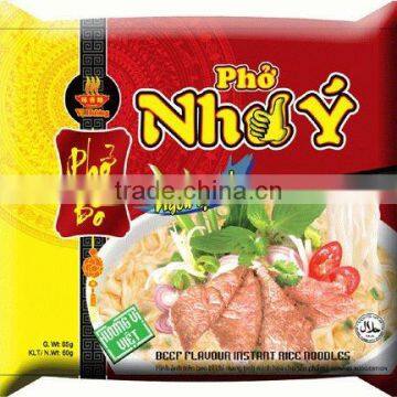 Beef flavour instant rice noodles 60gr- VI HUONG