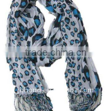 2014 long rayon knitted Scarf with Tassels