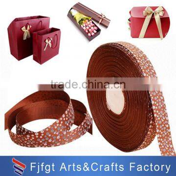 Cheap High Quality Printed Pattern Satin Ribbon Roll photo-3