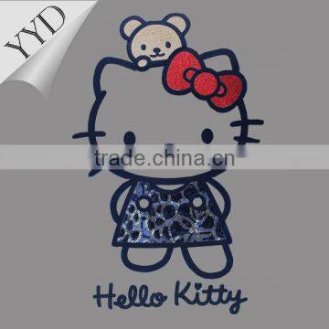 hello kitty sequins hotfix ,satin motif