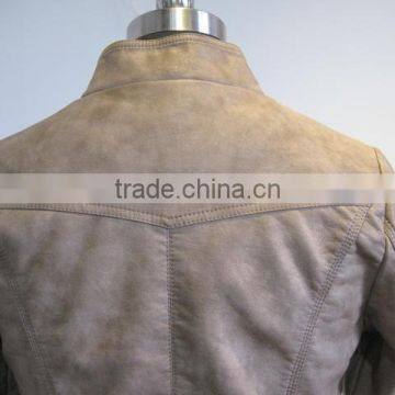 Pu Leather Jacket Design Ladies pu Leather Material photo-4