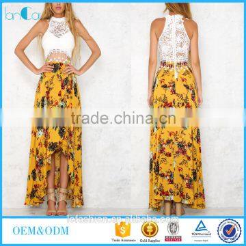 maxi skirts wholesale floral print hippie clothing ladies skirts long