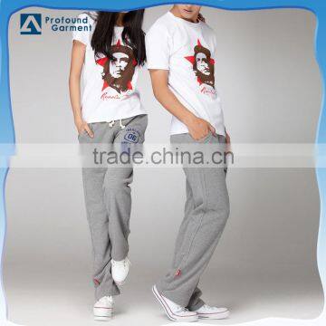 couple wear printing jogging sweat pants