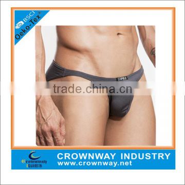 Custom Comfort Mens Modal Thong Underwear With Logo on Center Waist