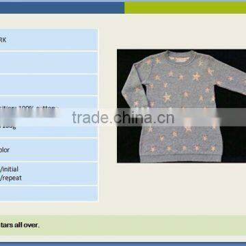 Children Thick Long Dress Sweaters With Stars All Over (BKNB23) photo-2