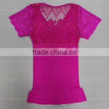 Ladies lace top seamless top