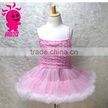 Wholease kids birthday party dress handmade rose flower girl dresses party dress in stock