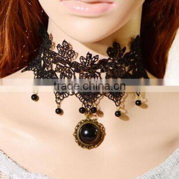 Retro fabric lace Collar Necklace jewelry wedding party bridal Gothic lace Necklace