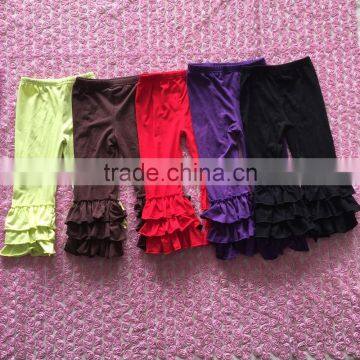 Persnickety Spring Cotton Girls Ruffle Pants Wholesale Baby Triple Ruffles Baby Pants
