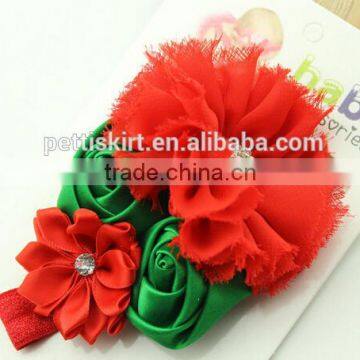Cheap Sale Christmas Hair Accessories Girls Red Flower Pattern Headband photo-4