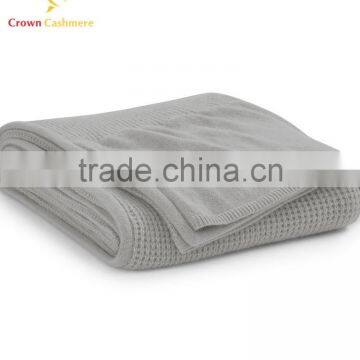 100% Kids Cashmere Knitted Wholesale Baby Throw Blankets photo-6