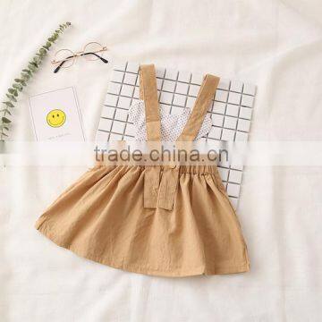 Girls Fancy Cotton Dress Style Fashion Boutique Girl Dress Clothing Halter Clothing