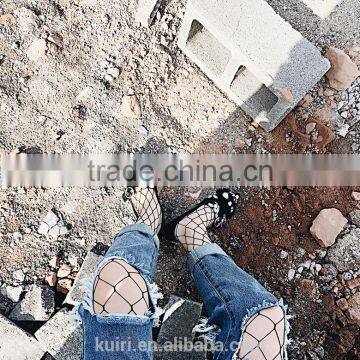 WS-49 Lady Women Sexy Pantyhose Mesh Fishnet Nylon Tights Long Stocking Jacquard Step Foot Seam Pantyhose High Over Knee Socks photo-3