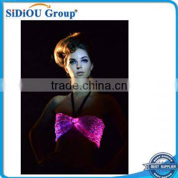 unique design optical luminous fabric bra