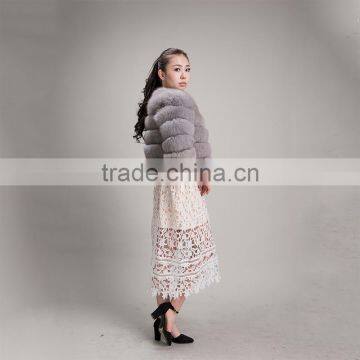 Myfur Women Winter Fox Fur Overcoats Hot Sale Fashion Lady Trim Fur Coats photo-4