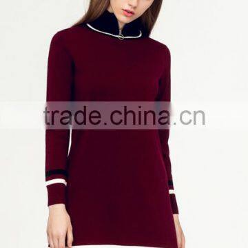 Most Popular Items Long Sleeve Zipper Sweater Women Dress 2017 for Lady photo-2