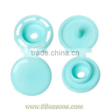 Resin Snap Fastener Set Buttons Scrapbooking Round Mint Green 11mm x 4mm 12mm x 4mm 12mm x 6mm 12mm x 6mm,Bulk