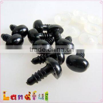 11*8mm Safety Black Oval Plastic Nose For Crochet Doll Handcrafted