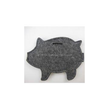 felt Little pig coin purse, felt wallet in different colors