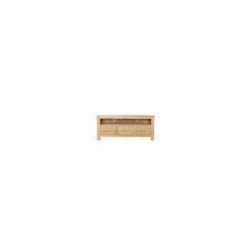 Solid Ash Wood Furniture , Wood Modern TV Stand For Living Room