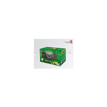 Green Fruit Packaging Corrugated Cardboard Boxes Lamination With PP Rope