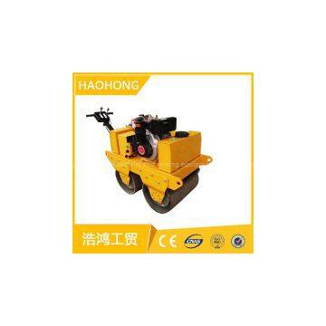 Factory sale double drum gasoline honda engine hand vibrating roller