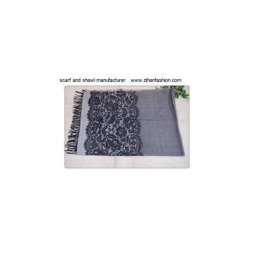 lace style jacquard scarf and shawl