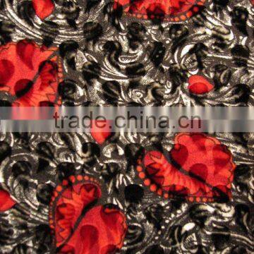 Embossed Polyester Velvet Fabric/for garment