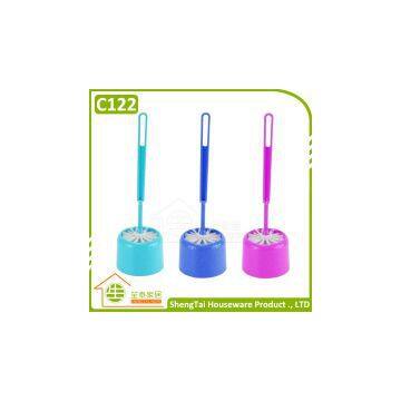 Round Head Plastic Toilet Brush With Holder