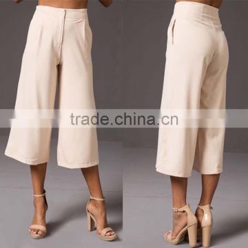 Made in China 2016 Fashion Hebe High Waisted Crepe Culottes Sexy Culottes Skirt Pants