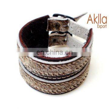 Goatskin Leather Handmade Bracelet Bangles