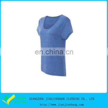 Sexy Scoop Neck Blank Color High Quality Eygpt Cotton Outdoor T Shirts