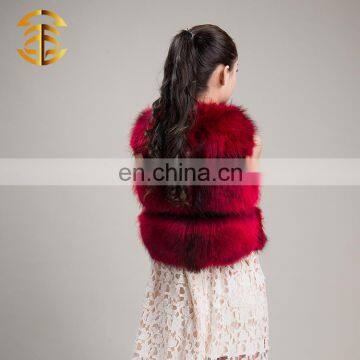 Wholesale Women Winter Sleeveless Coat Red Real Raccoon Fur Vest photo-6