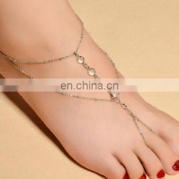 Charming Womens Fashional Design Slave Anklet Rhinestone Spark Party Clubwear