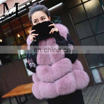 Hot Fashion Fur Vest New Design Fashion Real Fox Fur Vest Girls Fur Vest