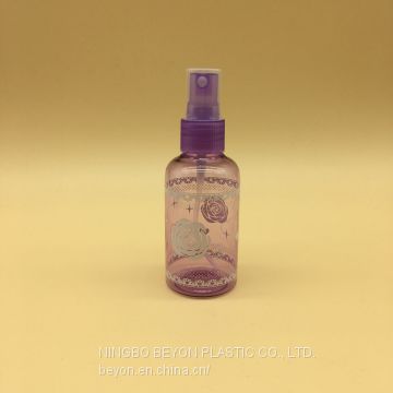 80ml empty color printing PET cosmetics spray bottle