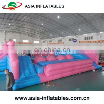 15x4.6m Kids N Adults Wipeout Inflatable Obstacle Course Entertained