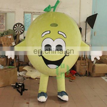 2m height yellow customized inflatable lemon mascot costume